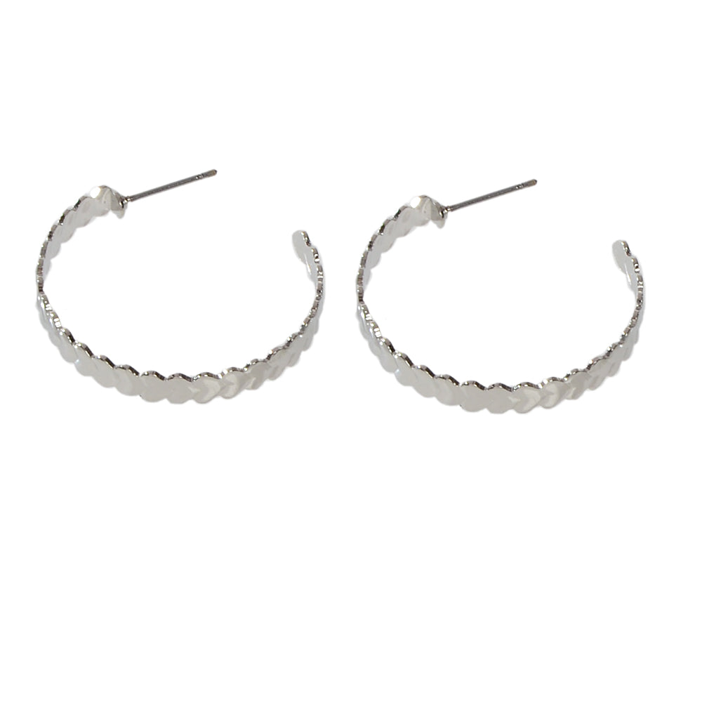 Punk Gold Silver Heart Circle Hoop Huggie Statement Unique Designer Earrings