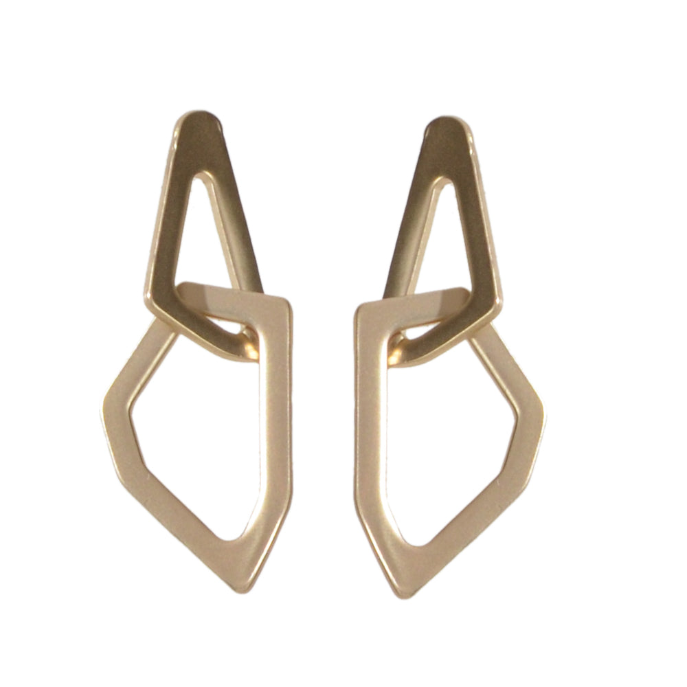 Female Gift Minimalist Gold Metal Geometric Stud Statement Personality Earrings