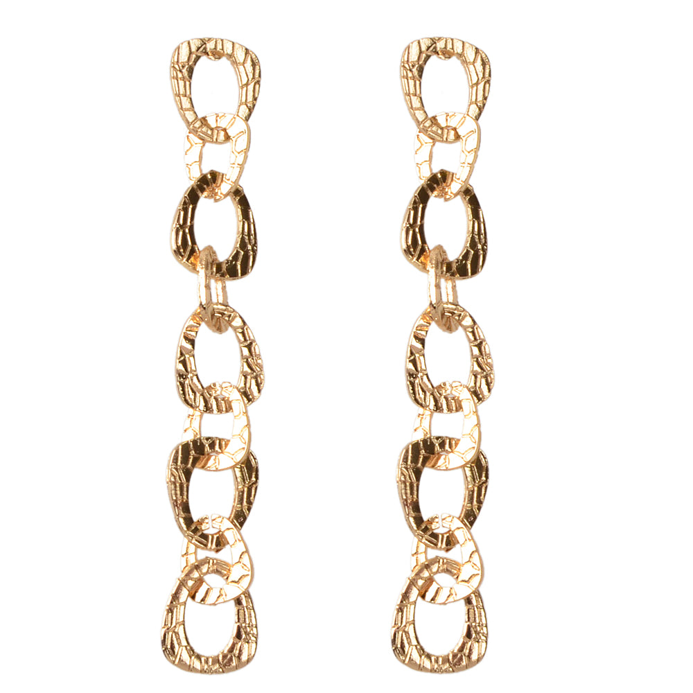 Anniversary Wedding Jewellery Gold Circle Long Knot Dangle Classics Earrings