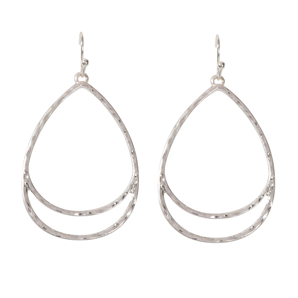 Fashion Jewellery Silver Metal Minimalist Water Drop Earrings Women Accessories