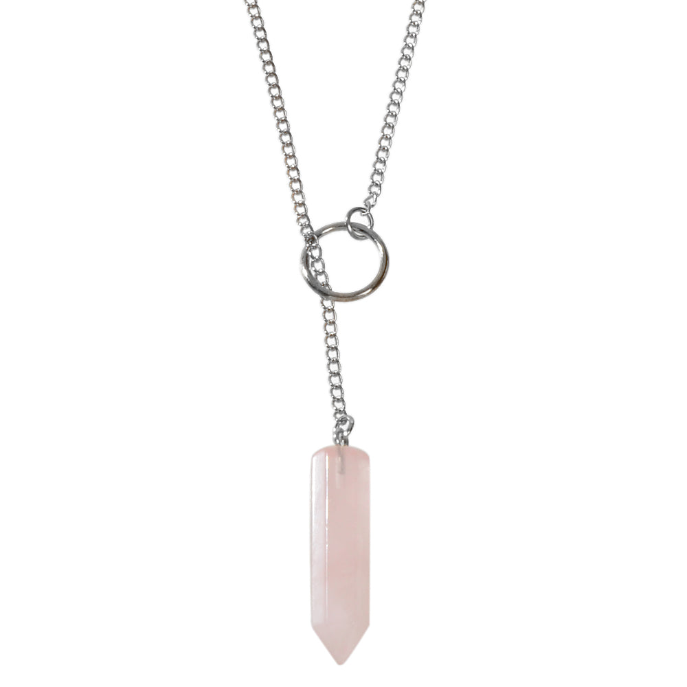 Hexagonal Quartz Point Chakra Pendant Chain Necklace Drop Charm Jewellery Gift