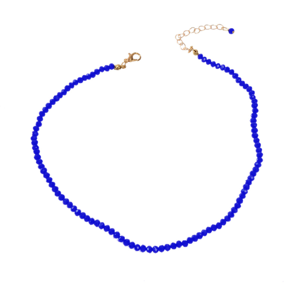 Black Blue Purple Beads Ethnic Chain Collar Necklace Girls Party Jewellery Gift