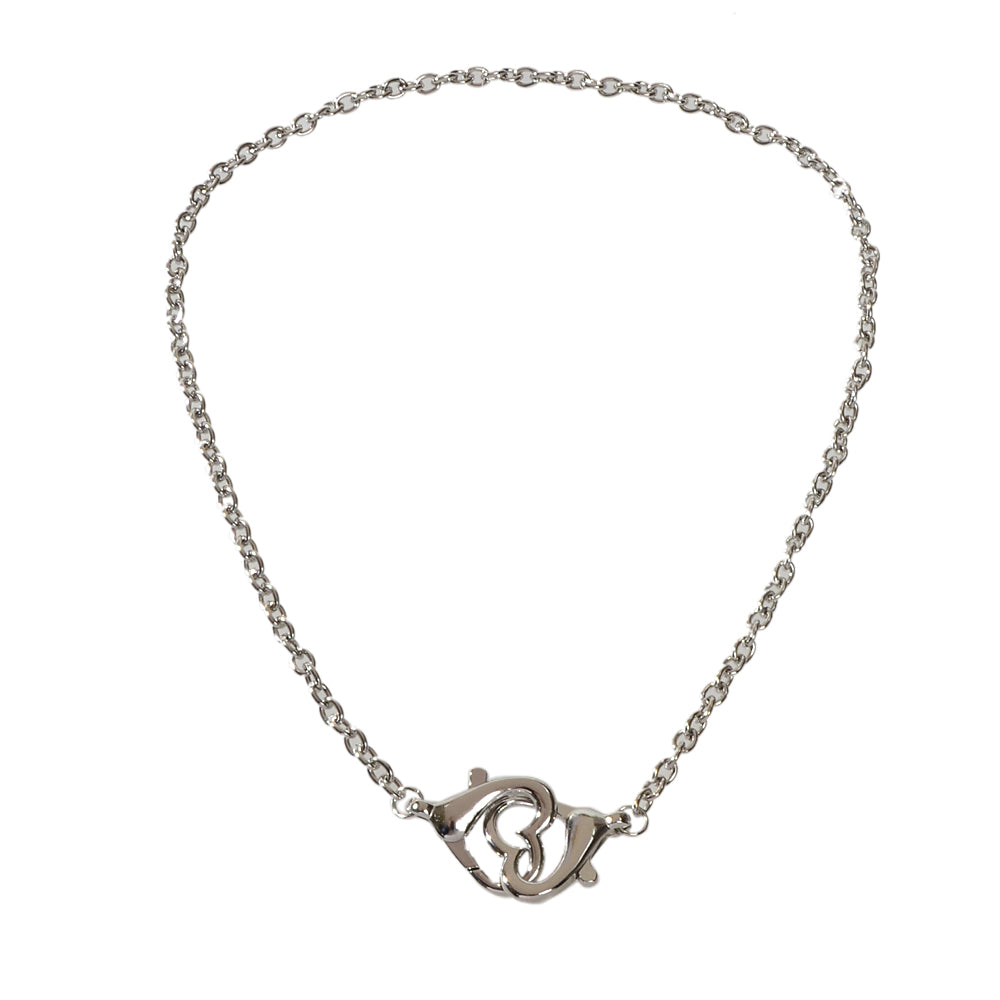 Party Decoration Women Silver Lock Heart Charm Necklace Teens Girl Trendy Collar