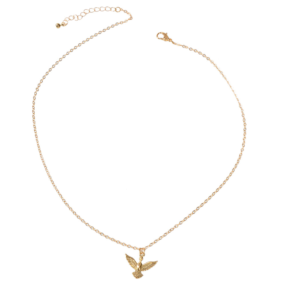 Fashion Accessories Minimalist Gold Chain Bird Pendant Necklace Women Jewellery