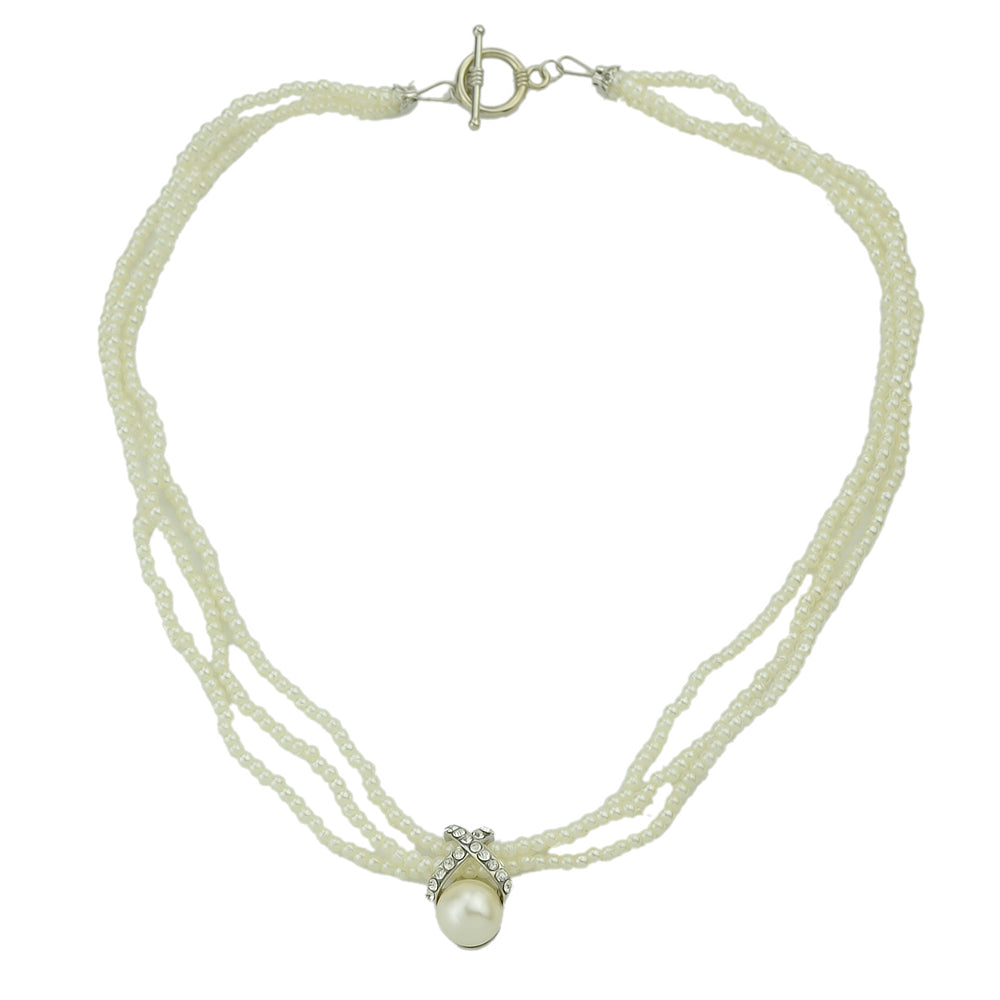 Retro Multi-layer Entangled Pearl Wedding Collar Necklace Beautiful Jewellery