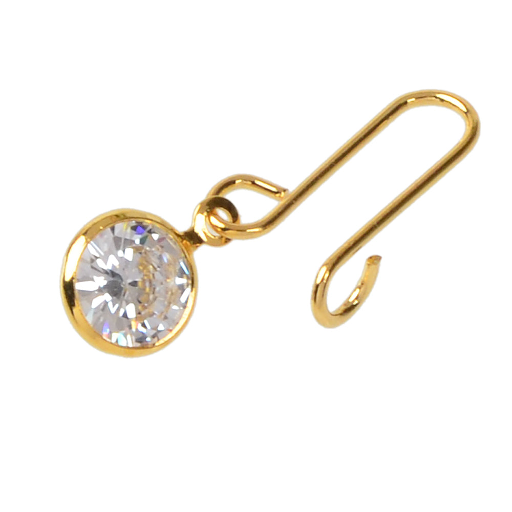 Zircon Gold Nose Ring for Women Cartilage Earring Body Ear Piercing Hoop Ring