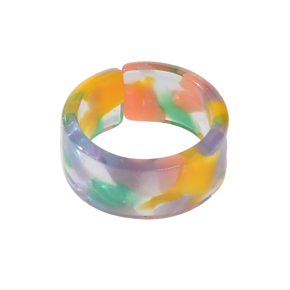 Transparent Acrylic Geometric Finger Chunky Ring Boho Chic Cuff Ring Band Gift