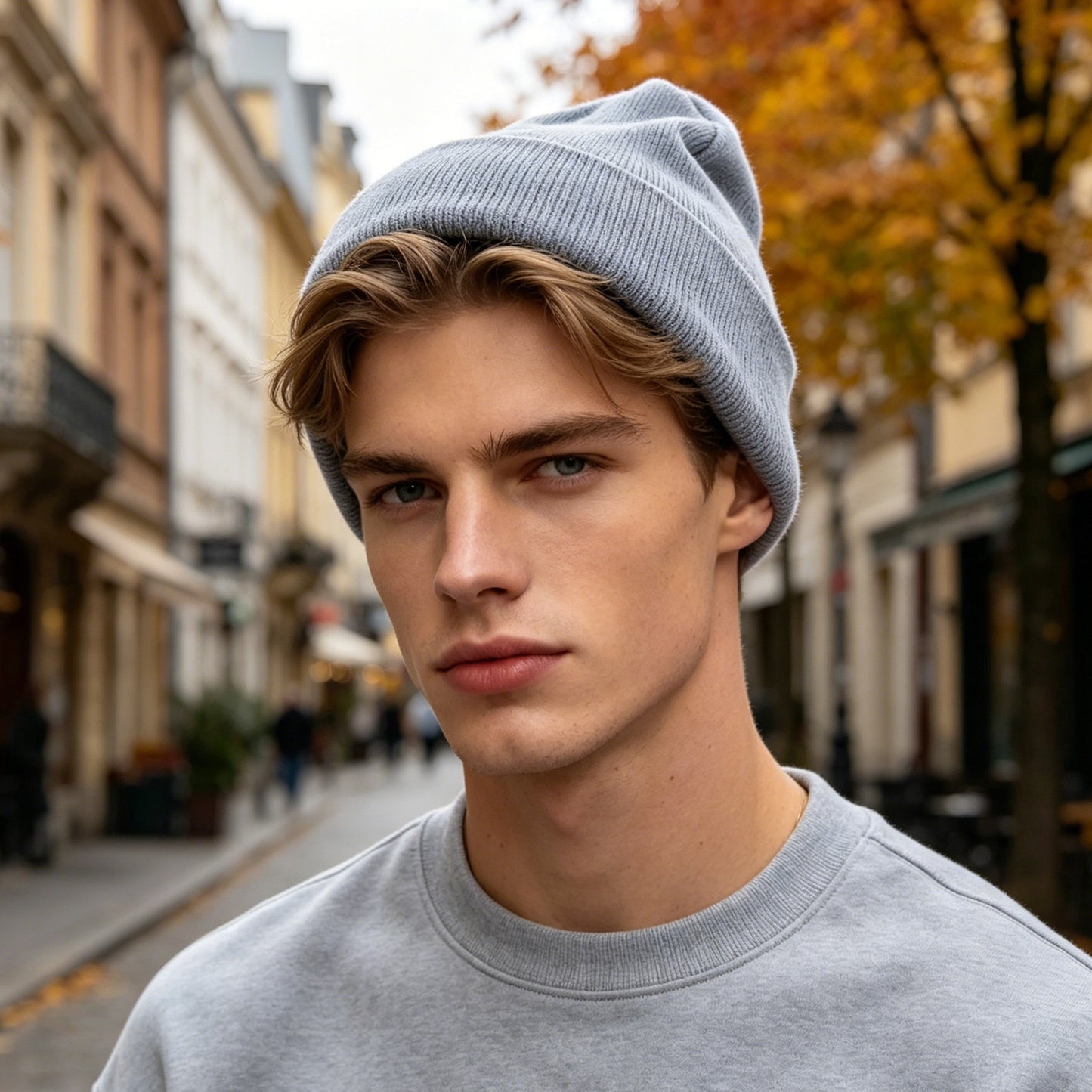 Black Beige Gray Beanie Soft Ribbed Cuffed Knit Men Hat Winter Urban Streetwear