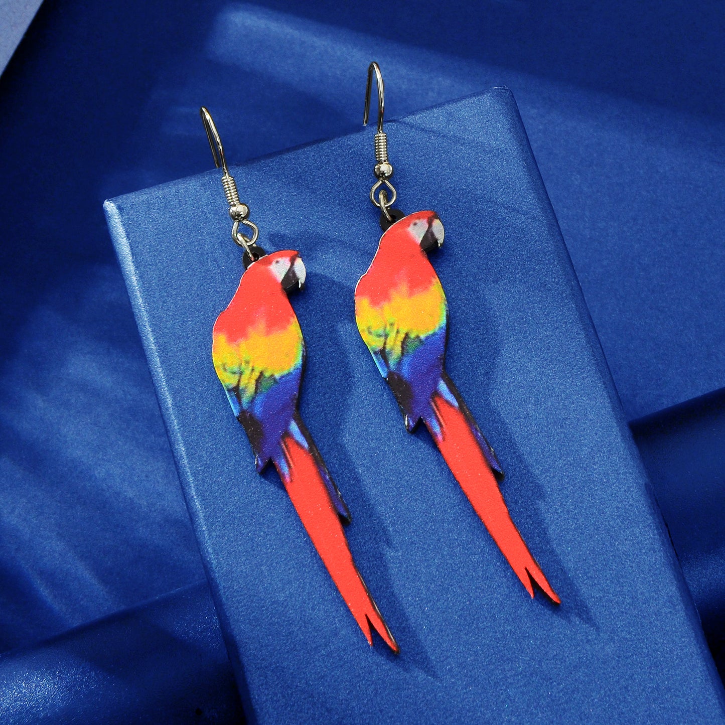 Cute Animal Drop Earrings Set 16 Pairs Acrylic Cartoon Squirrel Elephant Parrot Bunny Fun Fashion Jewelry
