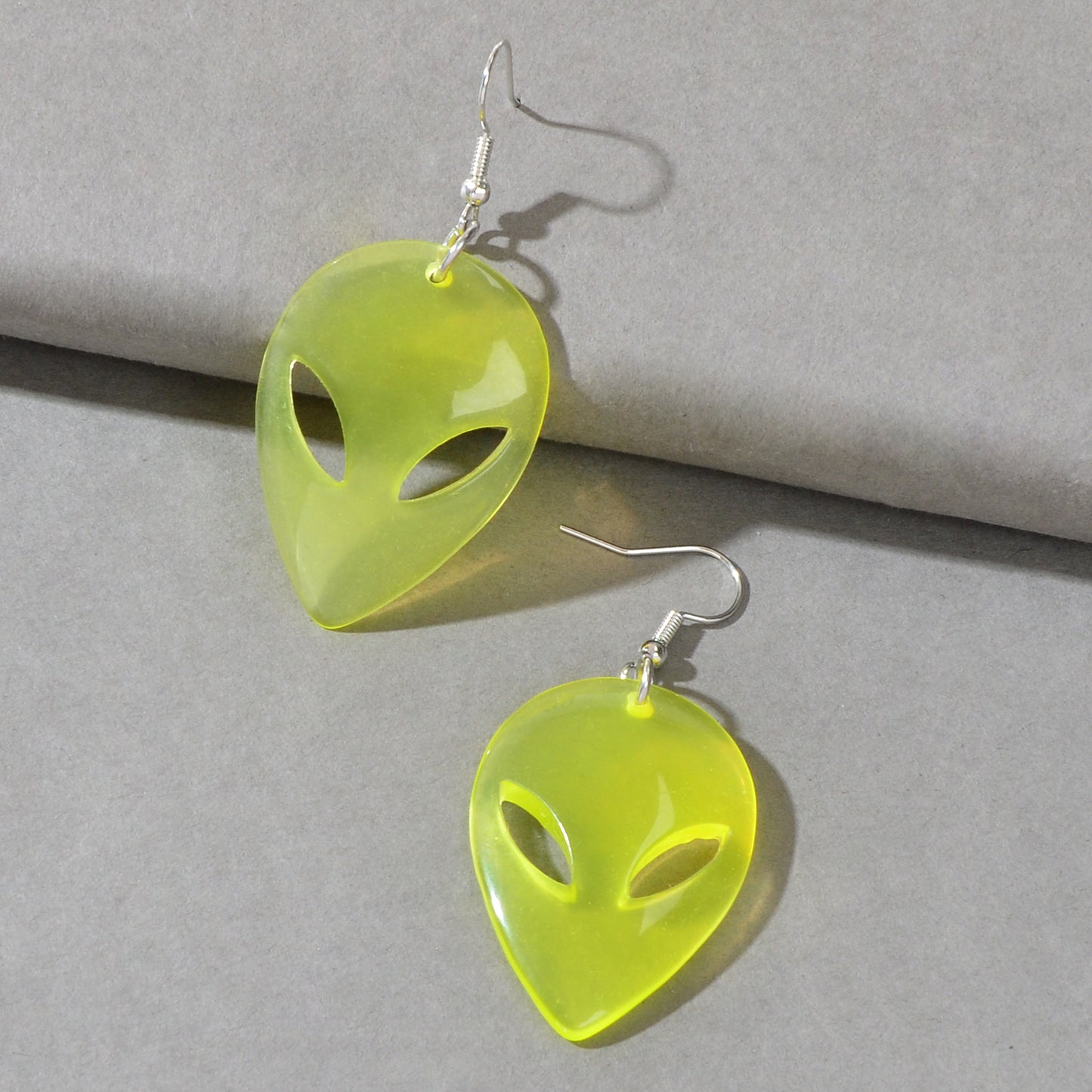 Grunge Rock Resin Saucerman Head Personality Creative Earrings Mask Jewellery