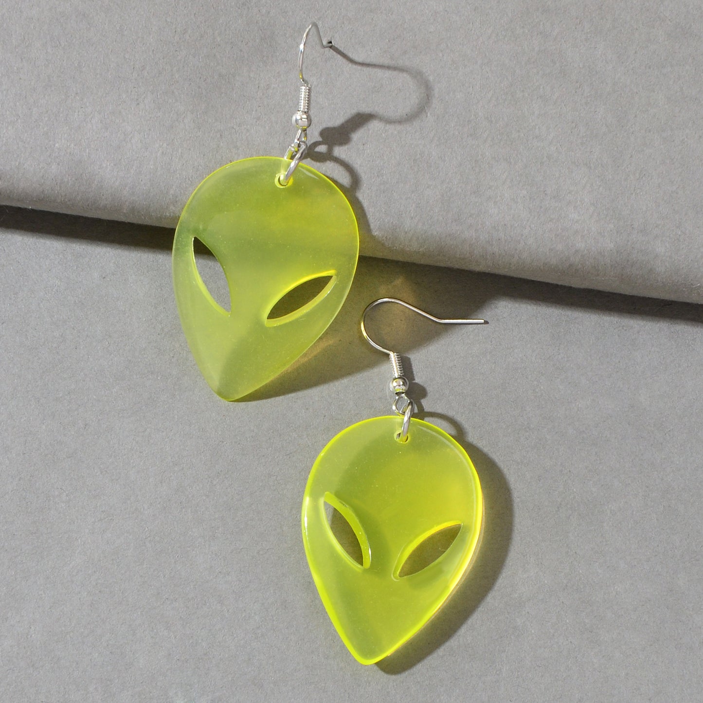 Grunge Rock Resin Saucerman Head Personality Creative Earrings Mask Jewellery