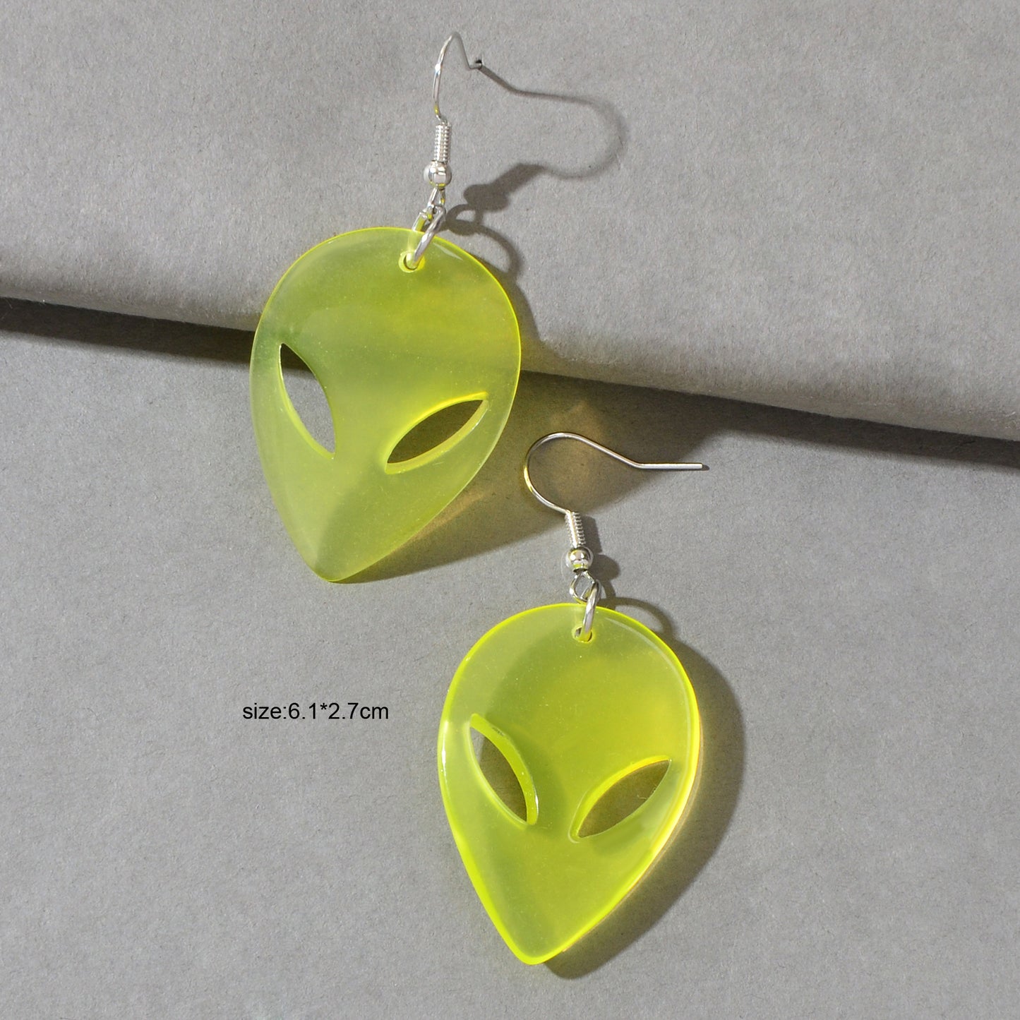 Grunge Rock Resin Saucerman Head Personality Creative Earrings Mask Jewellery