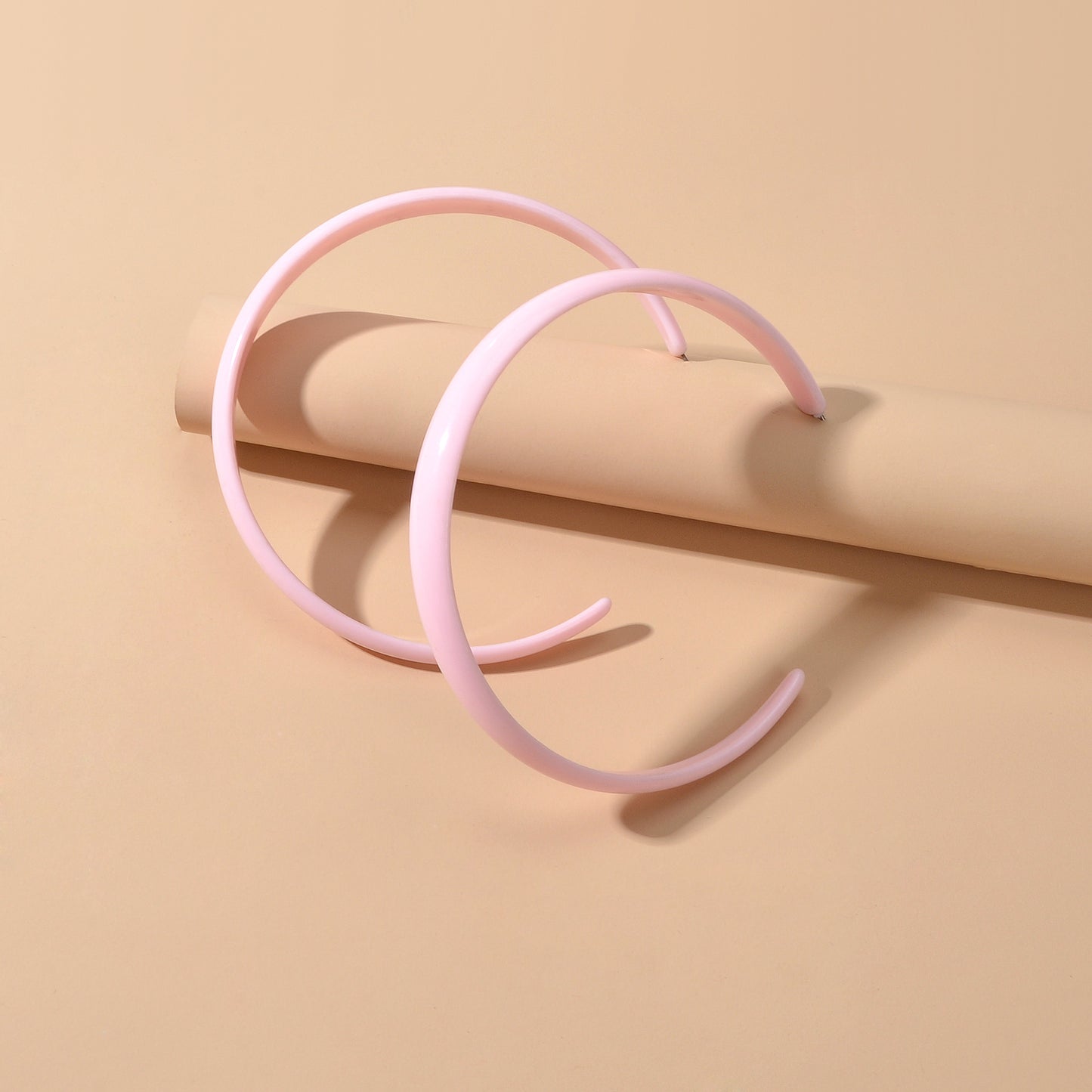 Cool Punk Accessories Pink Resin Big Personality Chunky Dangling Hoop Earrings