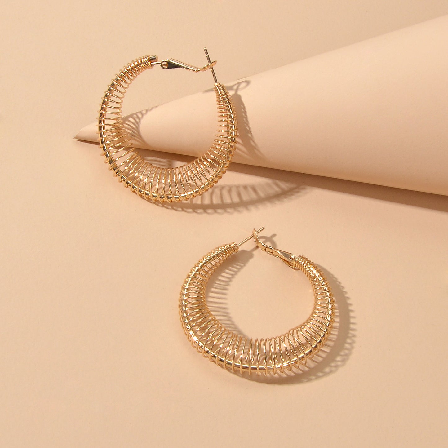 Statement Trendy Gold Silver Hollow Geometric Chunky Hoop Earrings Punk Jewelry