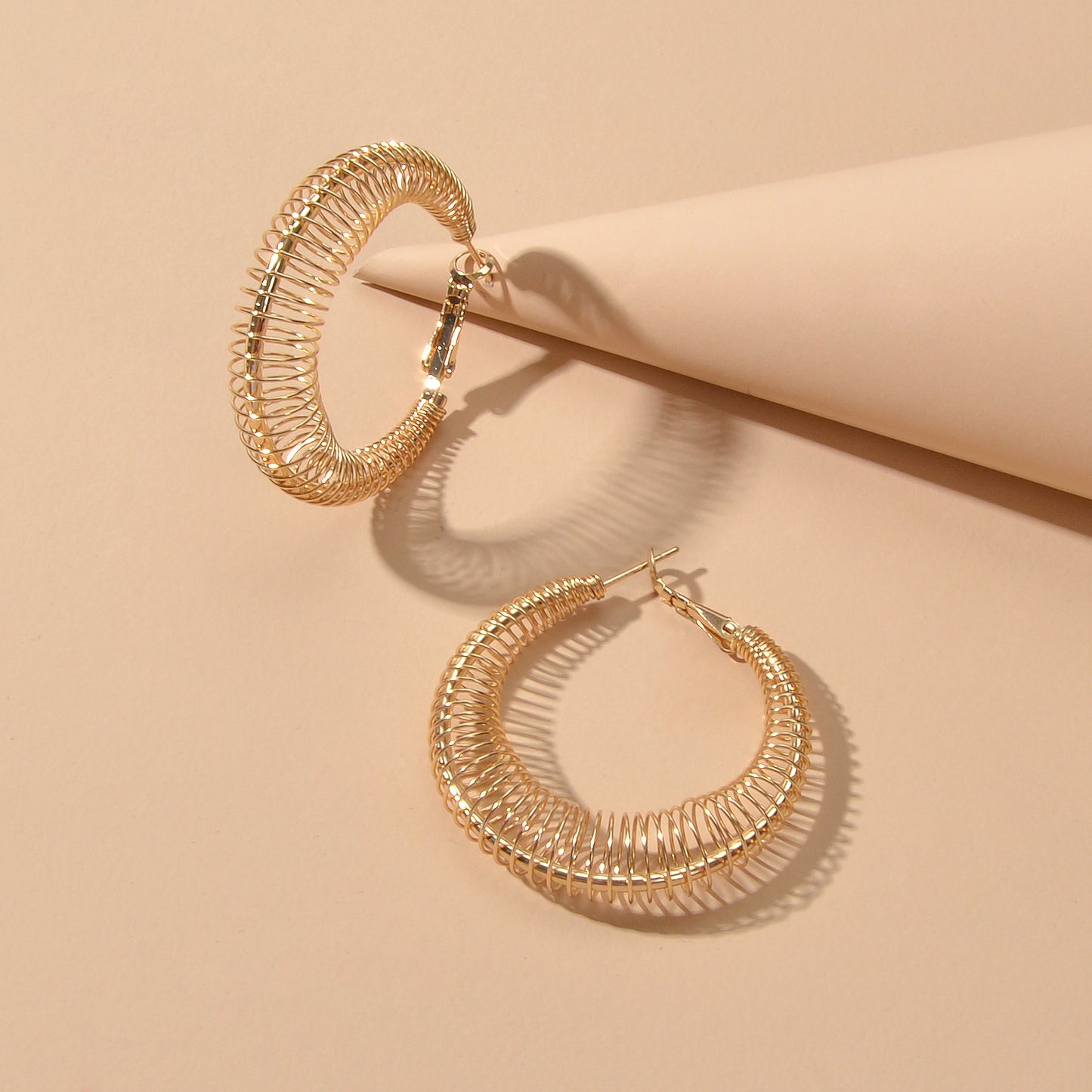 Statement Trendy Gold Silver Hollow Geometric Chunky Hoop Earrings Punk Jewelry