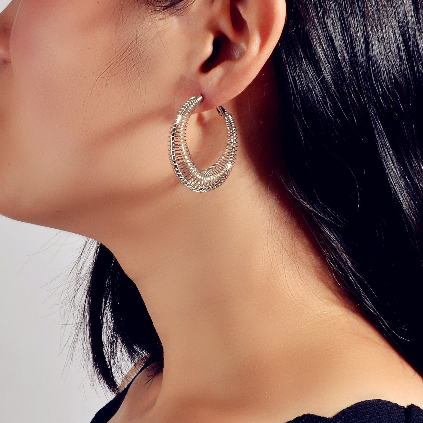 Statement Trendy Gold Silver Hollow Geometric Chunky Hoop Earrings Punk Jewelry