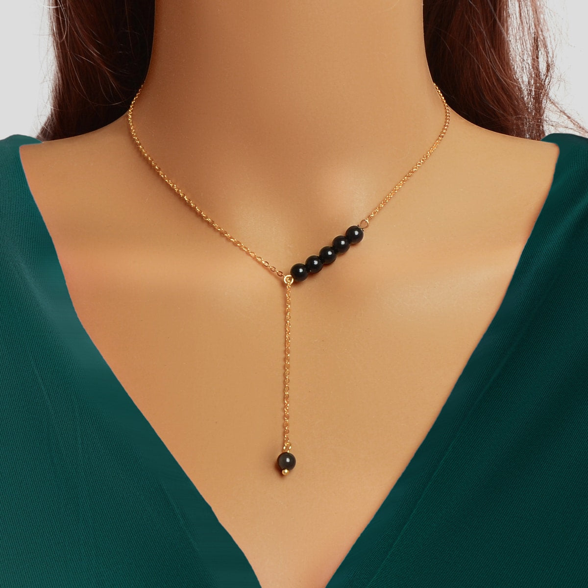 Luxurious jewellery Pearl Gold Silver Chain Y Shape Pendant Necklace Accessories