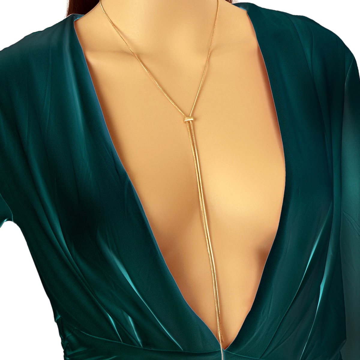 Versatile Style Lariat Adjustable Serpentine Chain Necklace