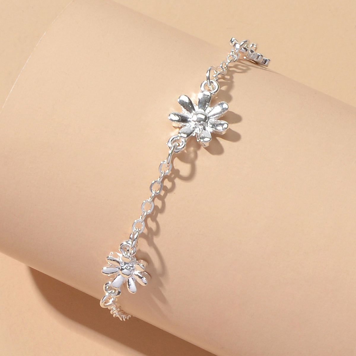 1 pc Gold Silver Flower Anklet Boho Chic Barefoot Sandals Foot Beach Jewellery