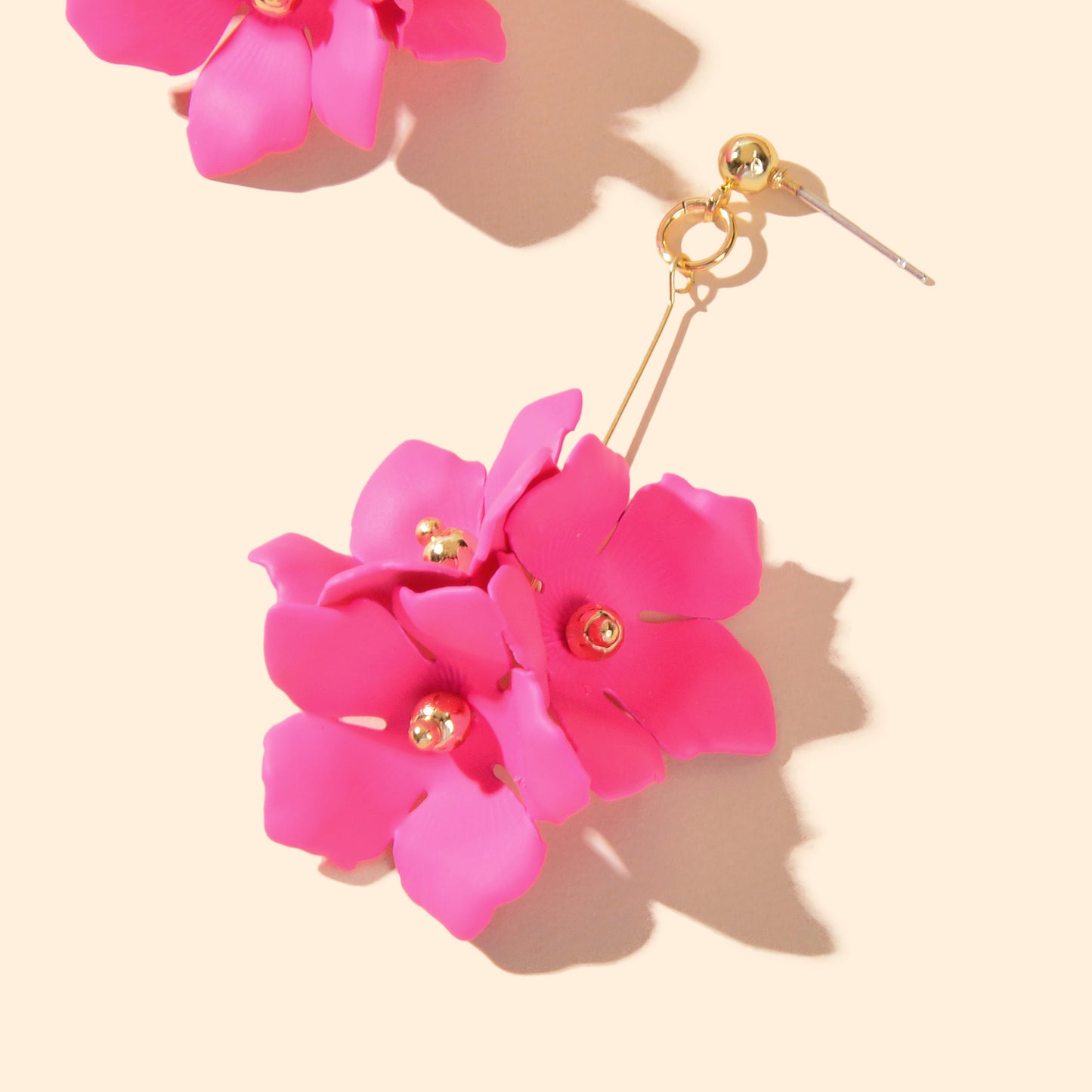 Floral Earrings Women Petal Flower Dangling Drop Stud Vogue Handmade Jewellery