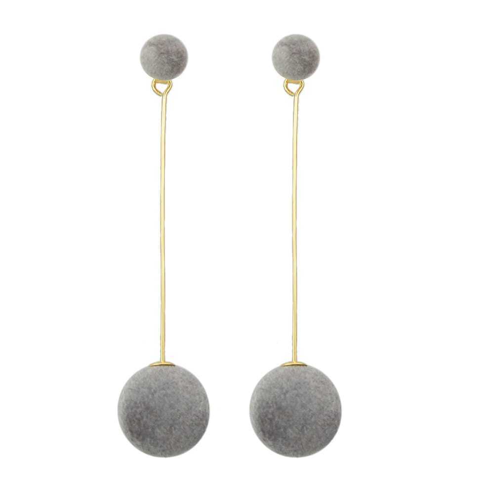 Simple Dangling Light Solid Ball Earrings Elegant Bead Stud Jewelry