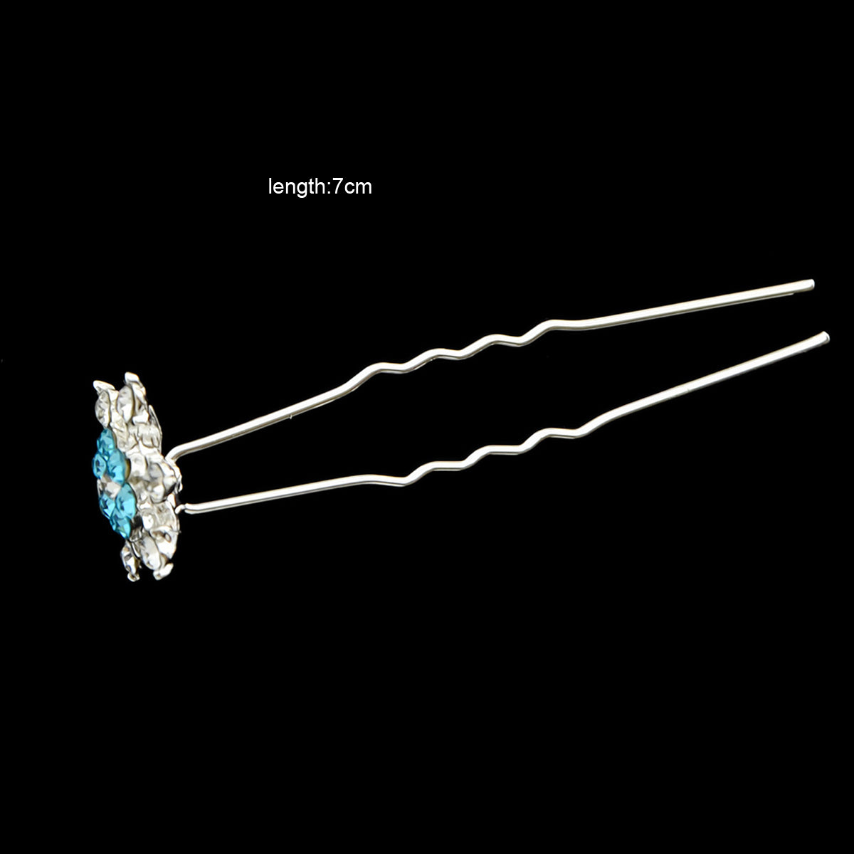 Hair Sticks Styling Transparent Blue Rhinestone Snowflake Hairpins Accessories
