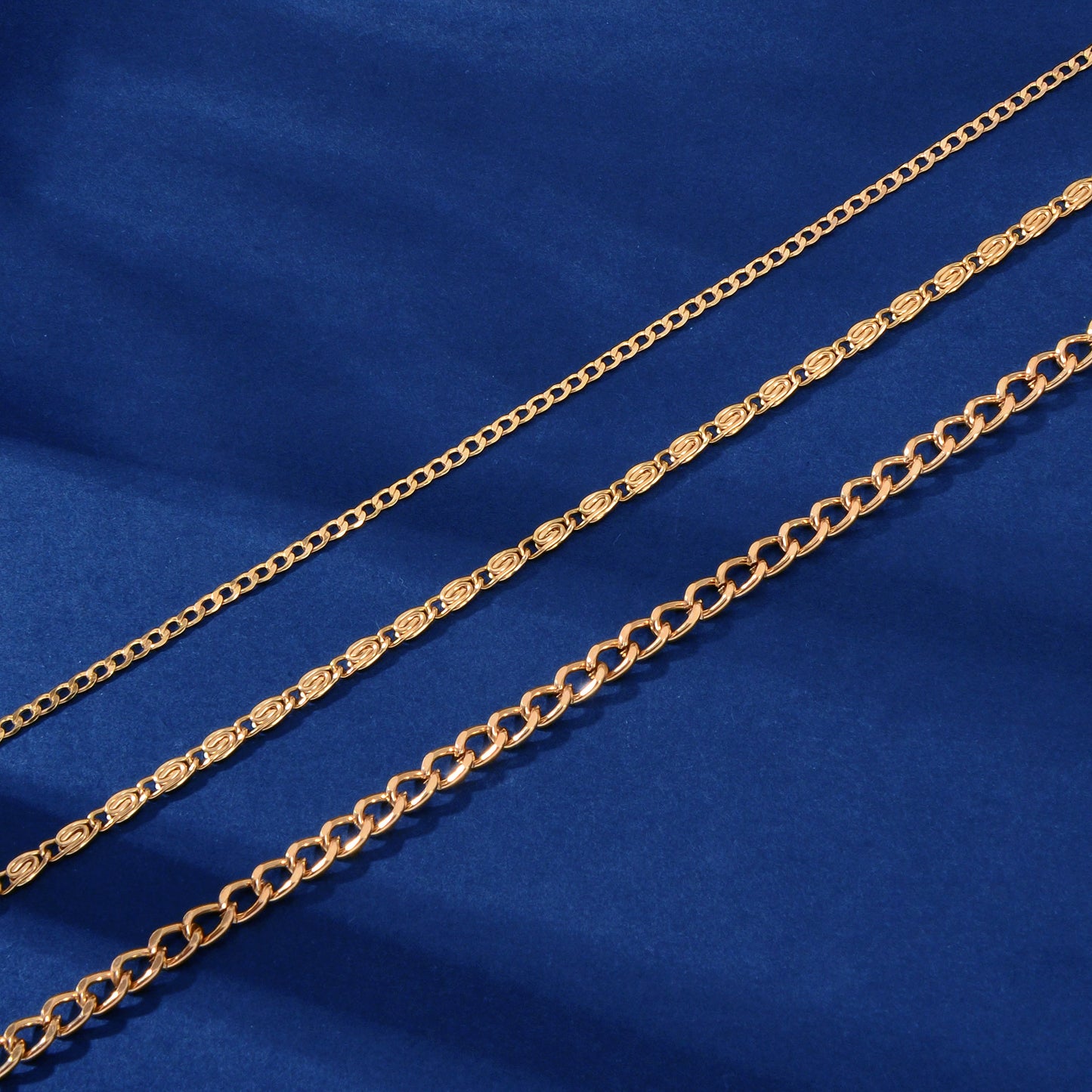 3 pcs Gold Silver Chain Boho Chic Minimalist Necklace Women Accessories Jewelry