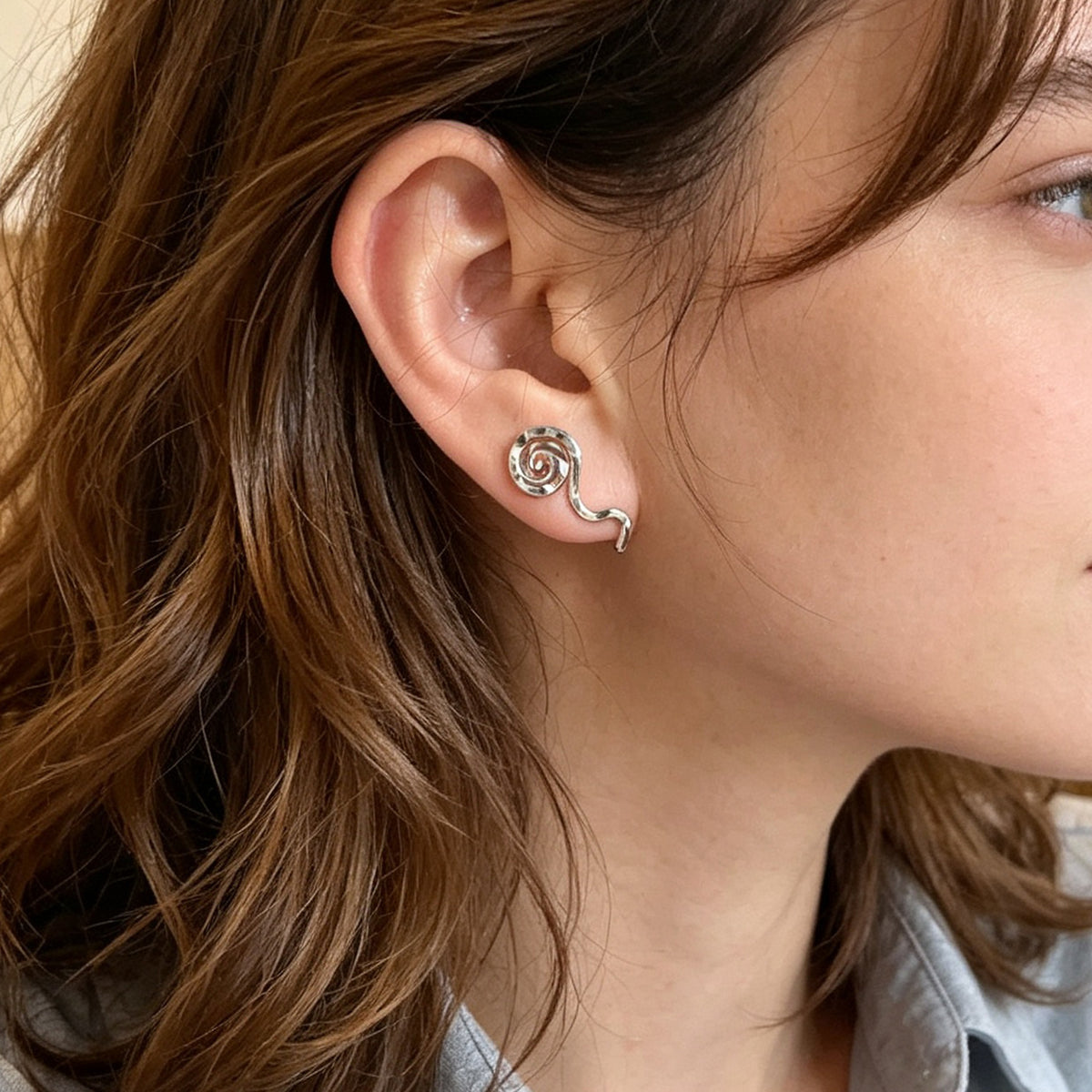 2pcs Silver Music Note Ear Cuff Women No Piercing Minimal Spiral Cartilage Clips