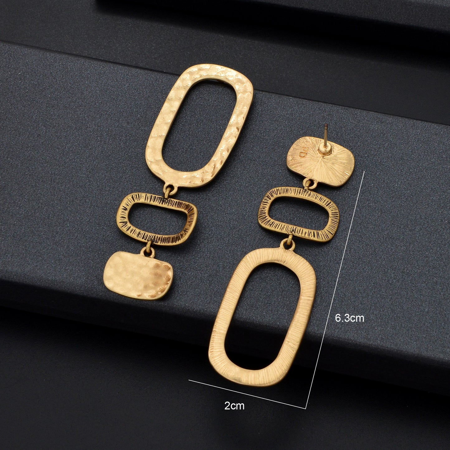 1 pair Basics Square Geometric Pendant Dangle Earrings Daily Officework Business Jewelry Accessories