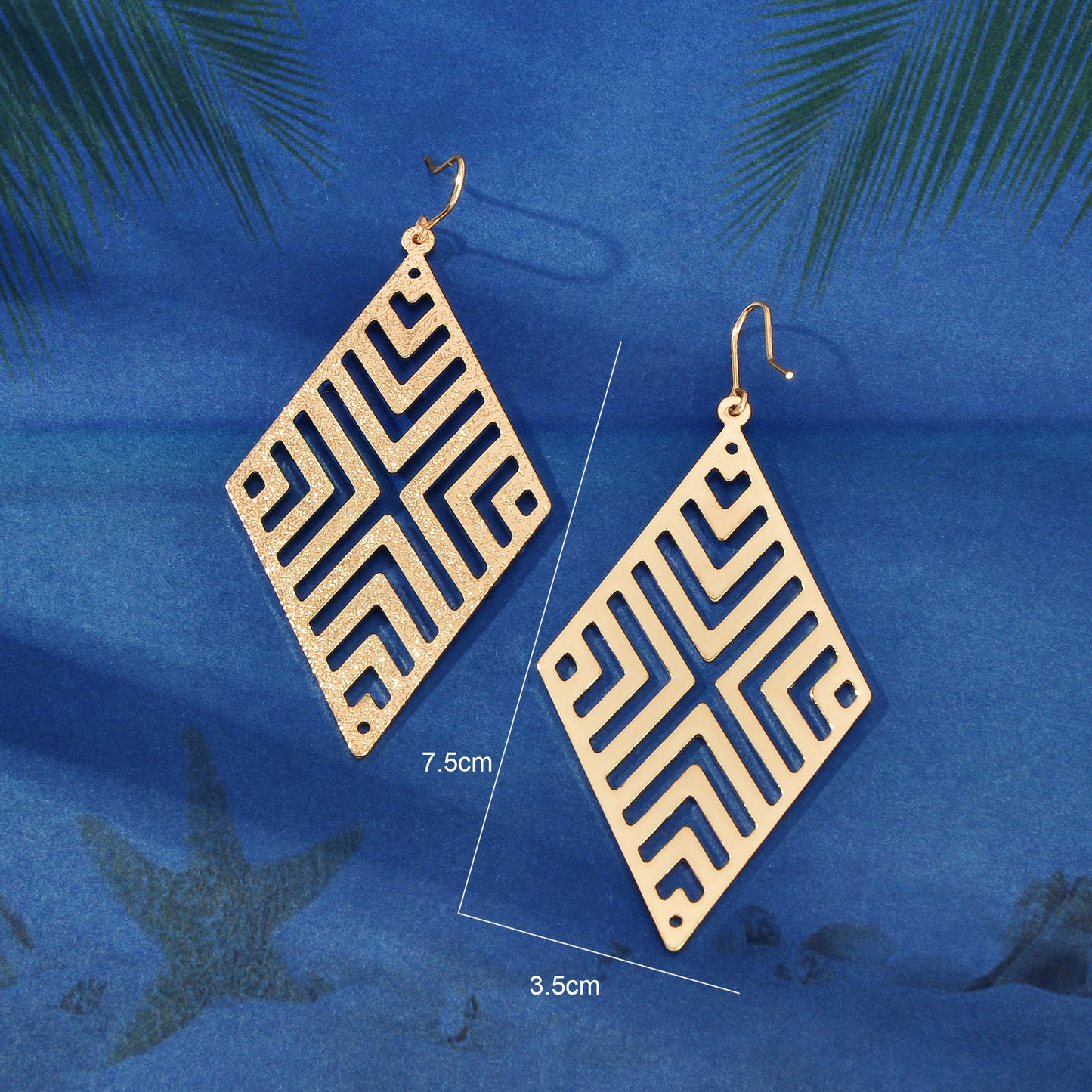 Stylish Cutout Geometric Pendant Earrings Contemporary Hollow Modern Jewellery