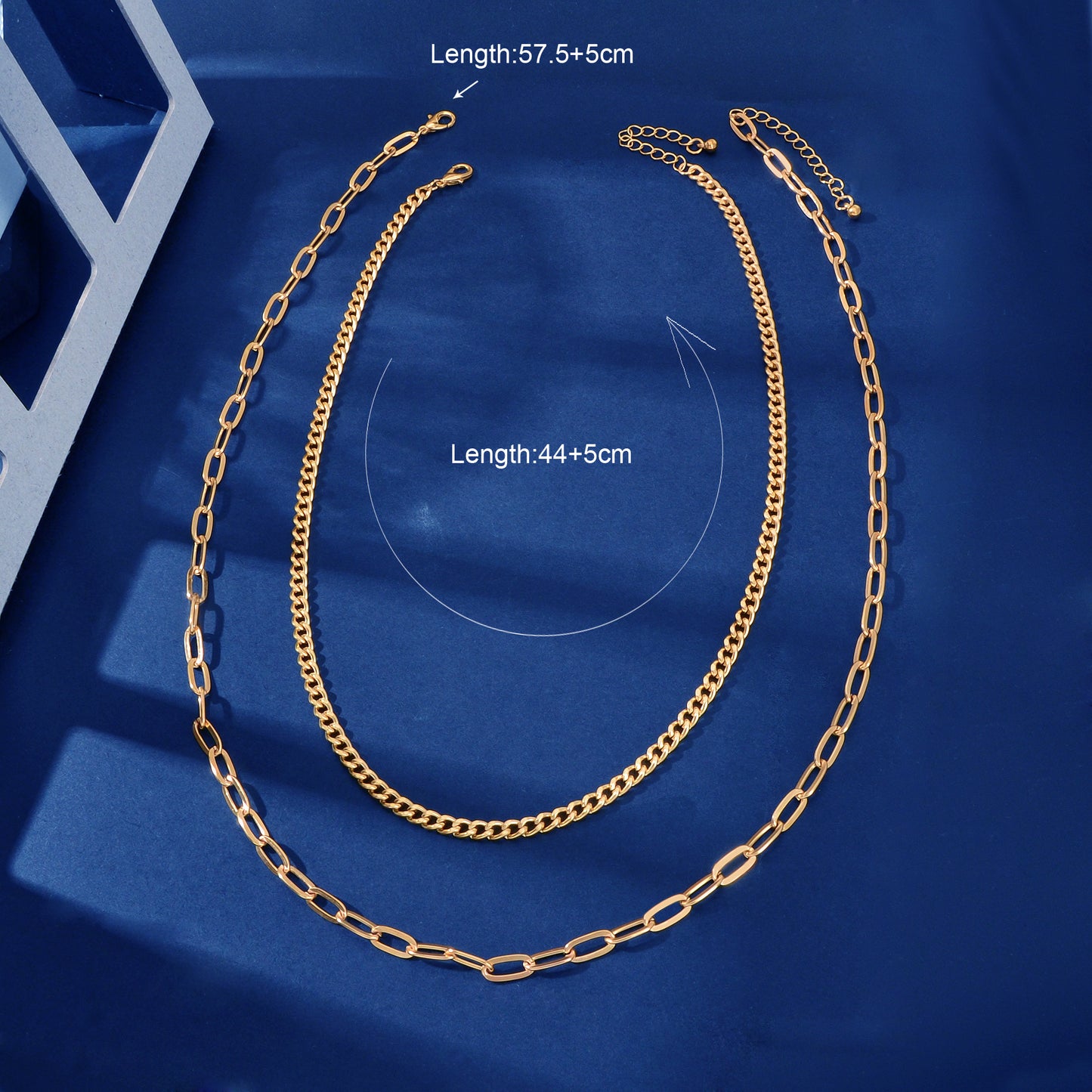 AU Stock 2pcs Chunky Link Chain Statement Layered Necklace Punk Rock Accessories