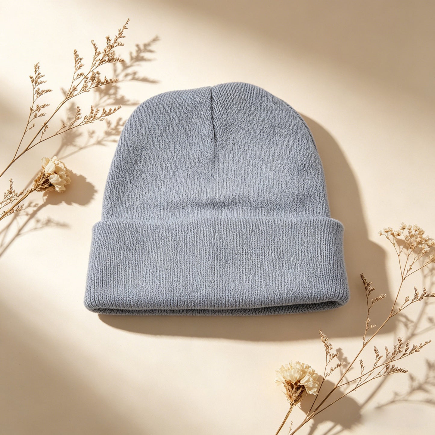 Black Beige Gray Beanie Soft Ribbed Cuffed Knit Men Hat Winter Urban Streetwear