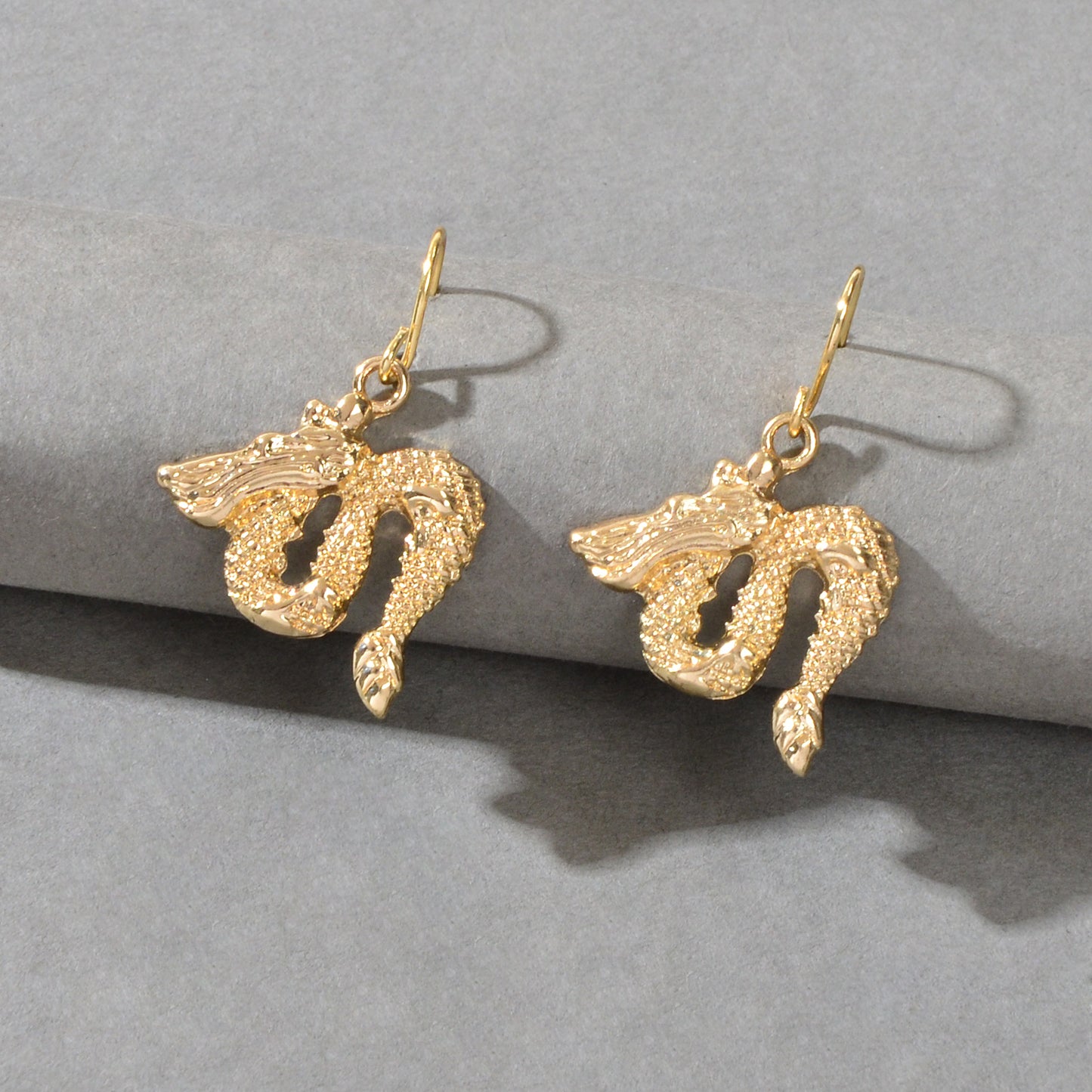Statement Punk Gold Silver Dragon Dangle Party Earrings Women Hip Hop Jewellery