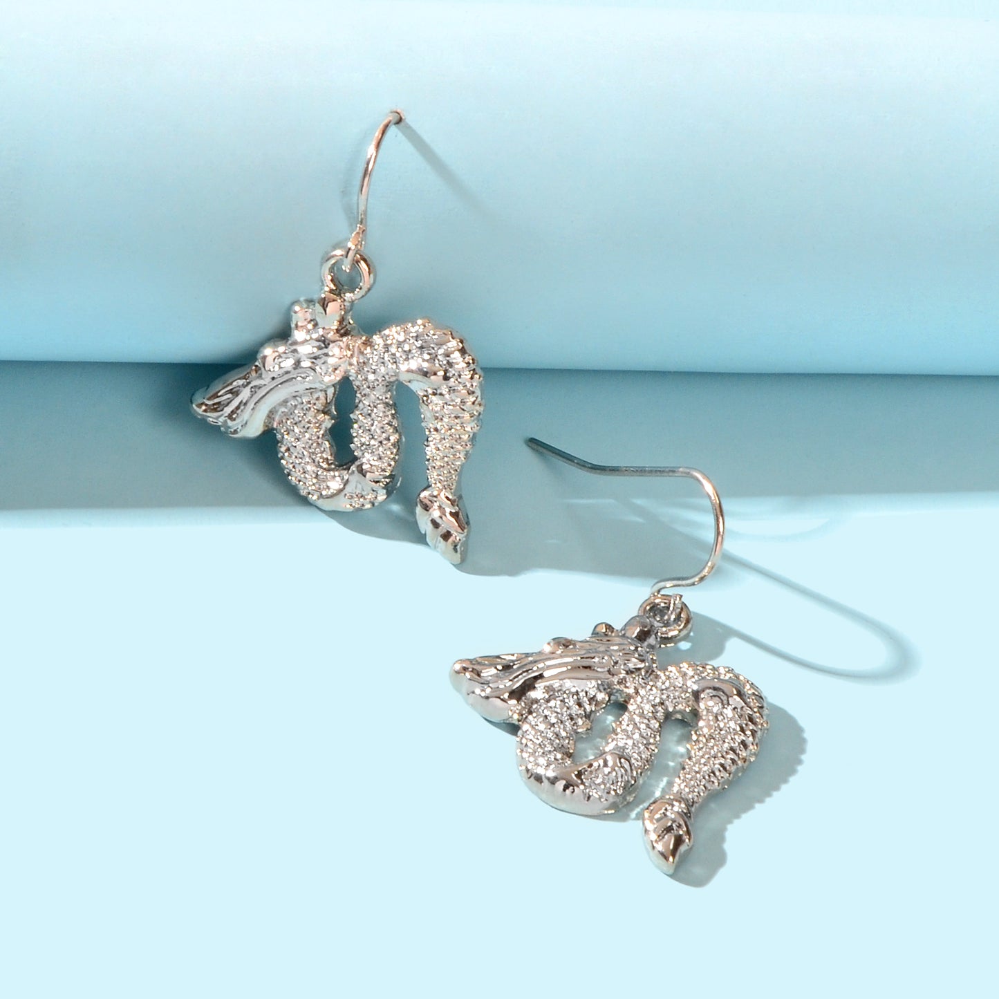 Statement Punk Gold Silver Dragon Dangle Party Earrings Women Hip Hop Jewellery