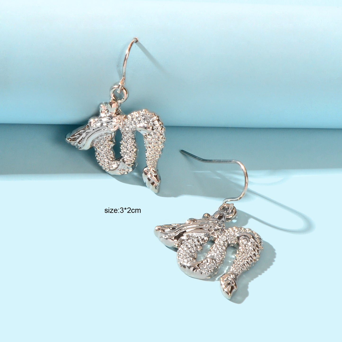 Statement Punk Gold Silver Dragon Dangle Party Earrings Women Hip Hop Jewellery