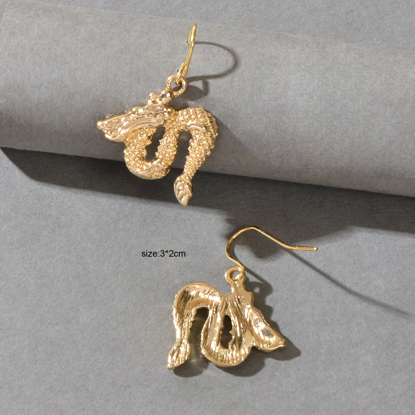 Statement Punk Gold Silver Dragon Dangle Party Earrings Women Hip Hop Jewellery