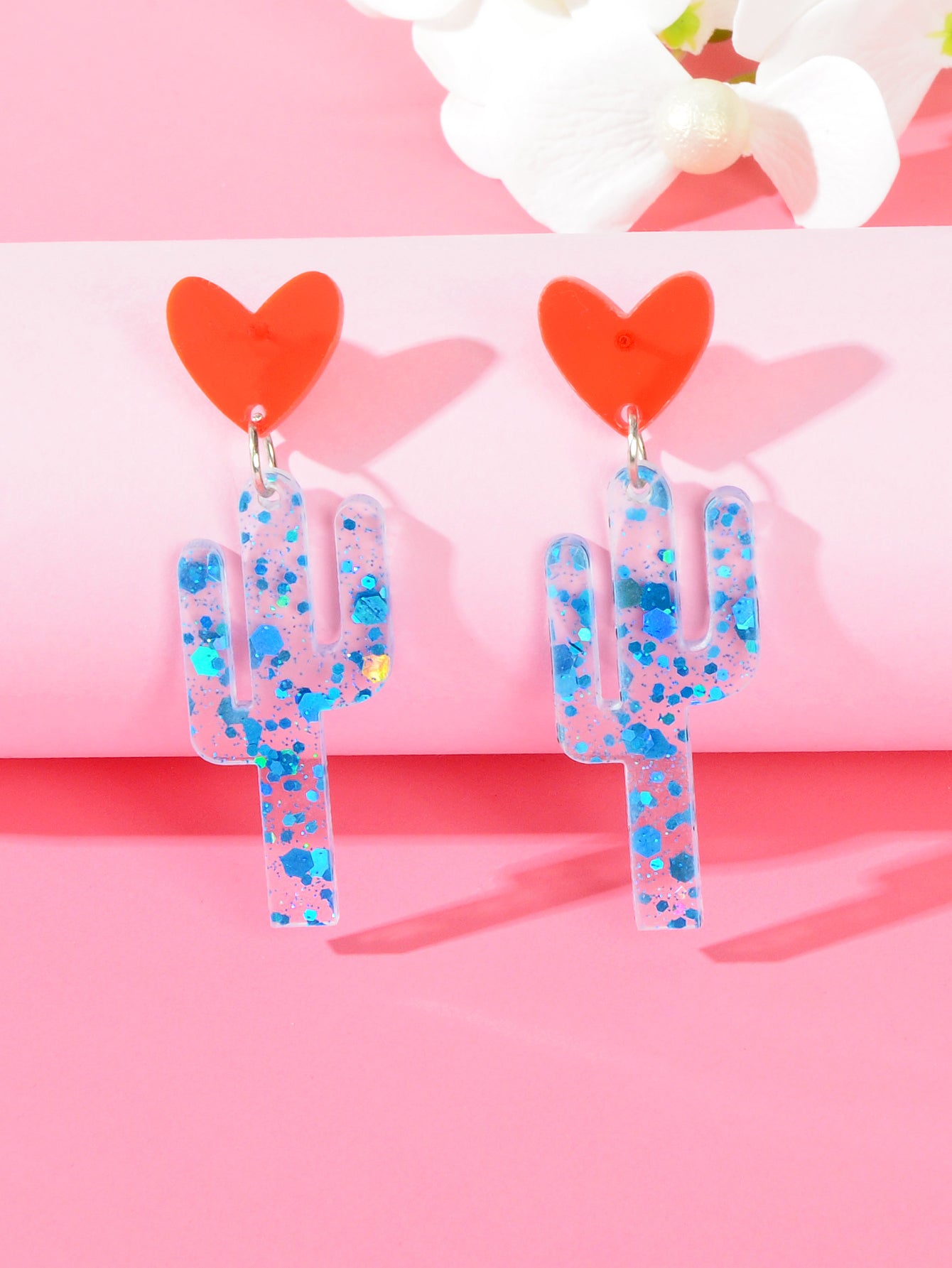 Pink Sweetheart Pendant Earrings Adorably Cute and Charming Girls Jewellery Gift