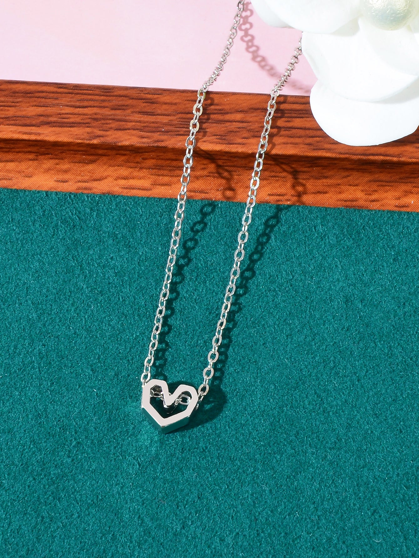 Heart-Shaped Pendant Multi-Charm Necklace Versatile Love Collection Jewellery