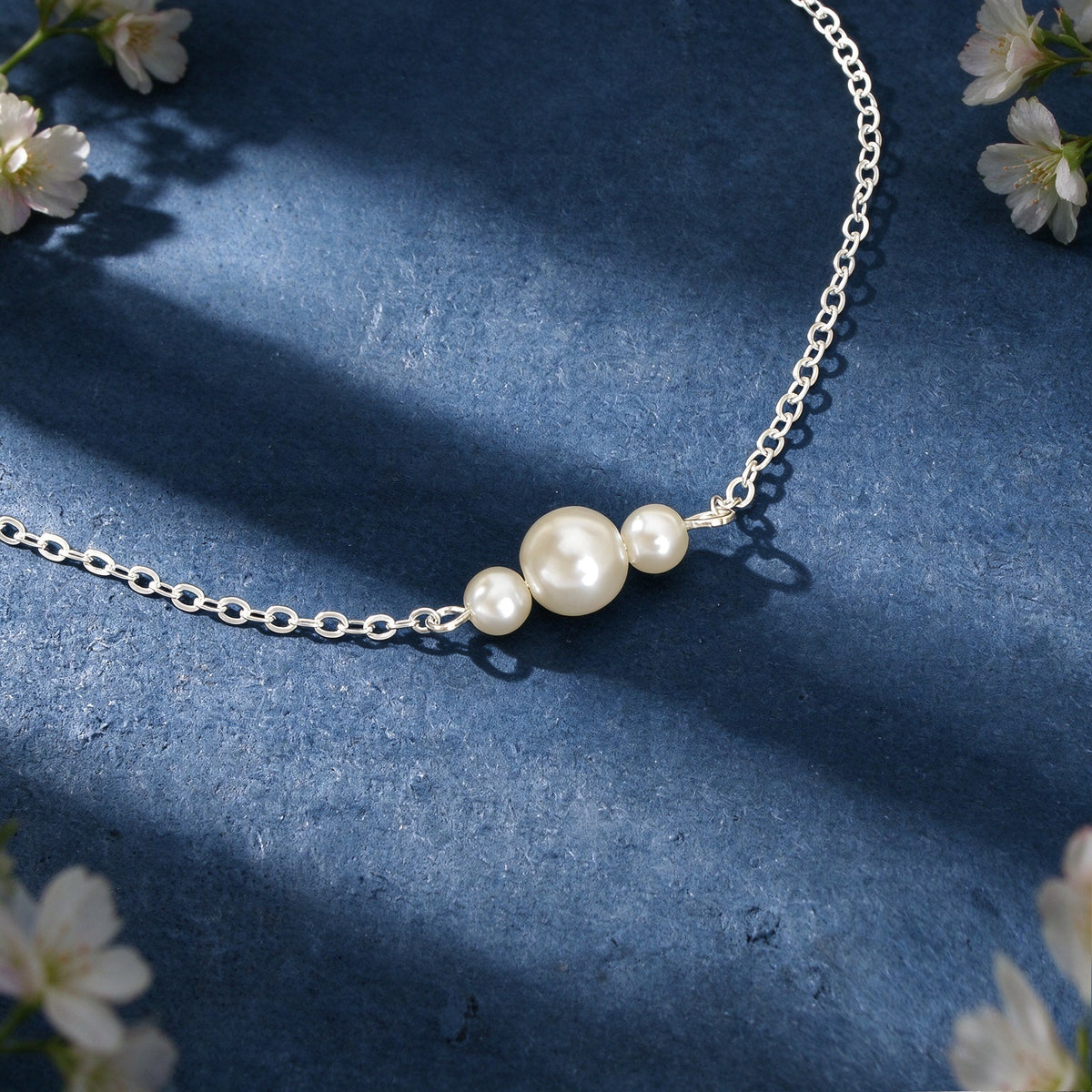 Faux Pearls Gold Silver Thin Link Bracelet Elegant Daily Wedding Gift Jewellery