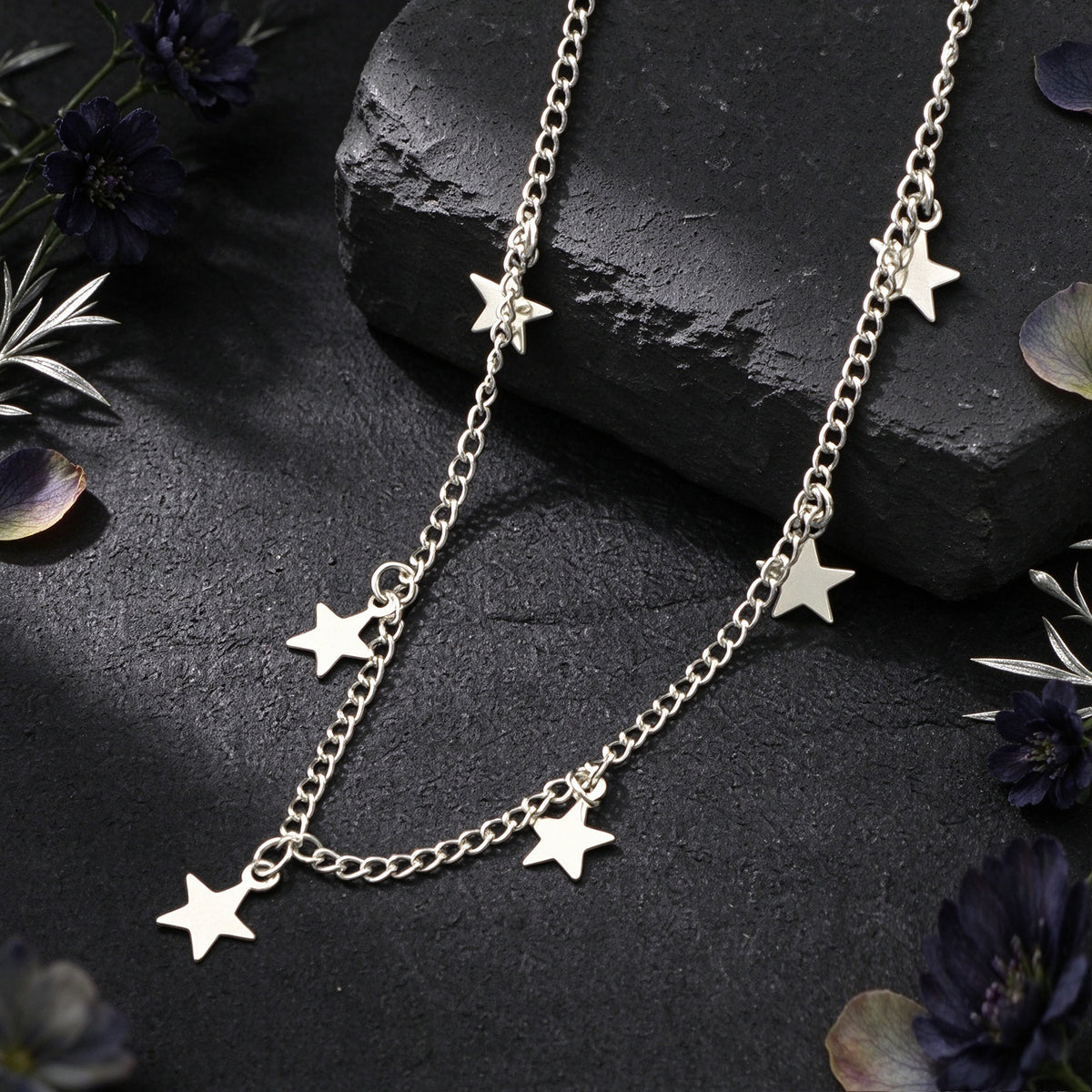 Elegant Multi Small Star Charm Collar Necklace Dainty Simple Daily Party Jewelry