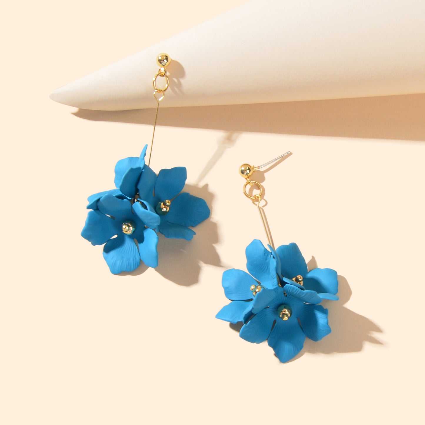 Floral Earrings Women Petal Flower Dangling Drop Stud Vogue Handmade Jewellery
