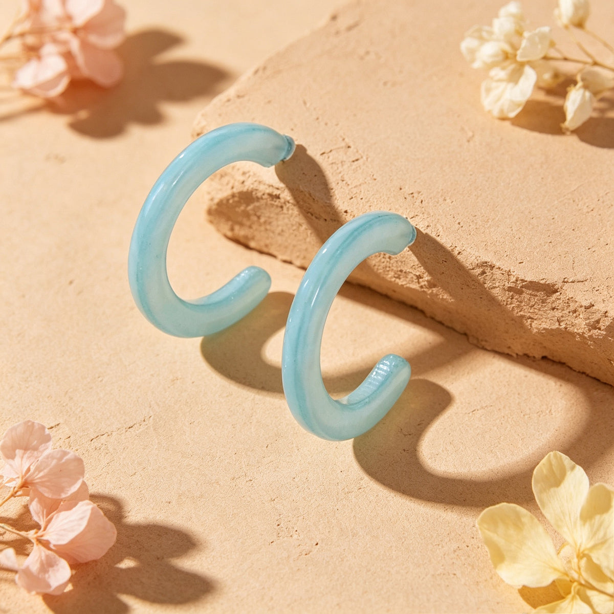 Wholesale Price Circle Acrylic Cute Stud Hoop Earrings Fashion Accessories Gift