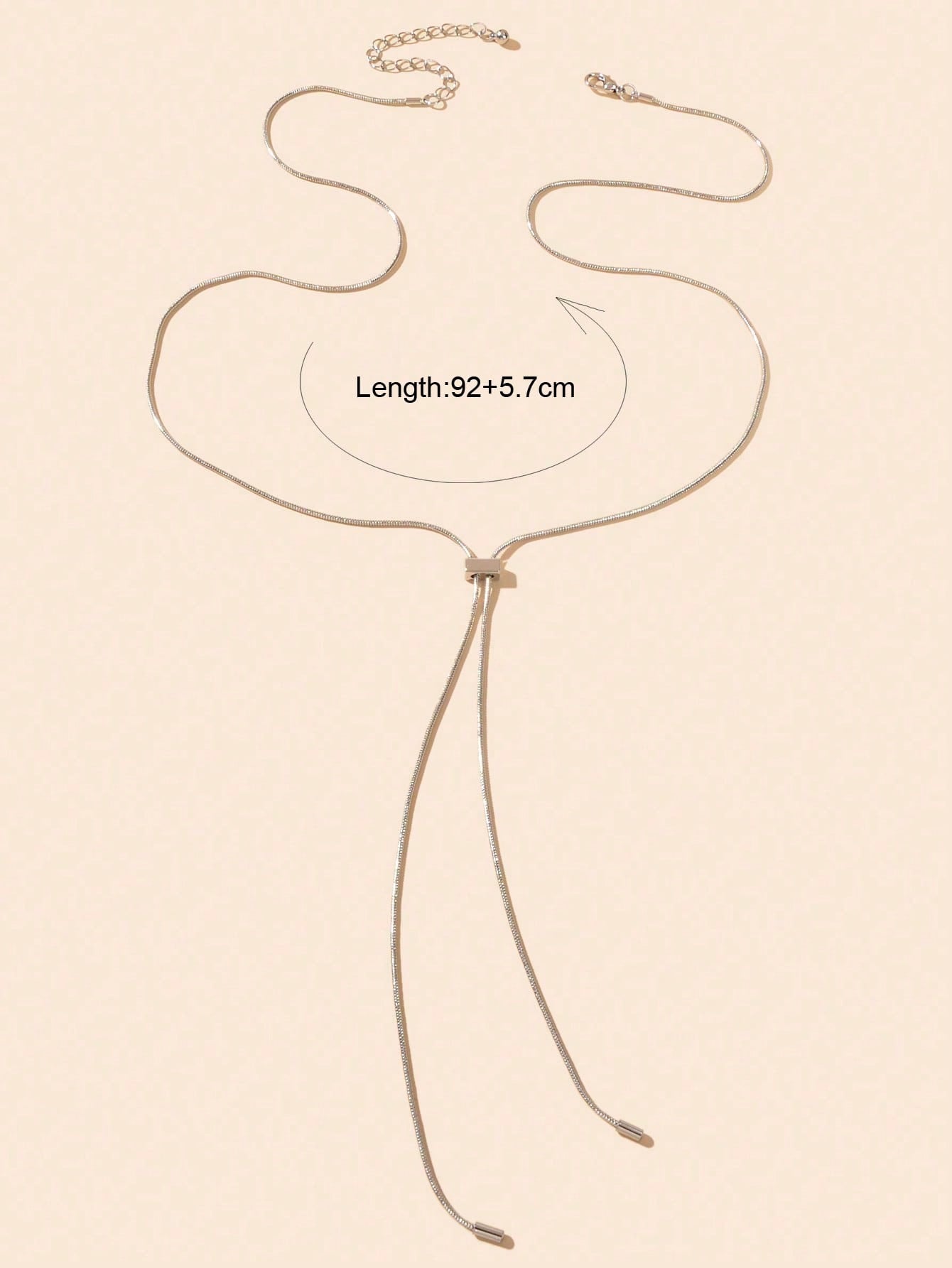 Versatile Style Lariat Adjustable Serpentine Chain Necklace