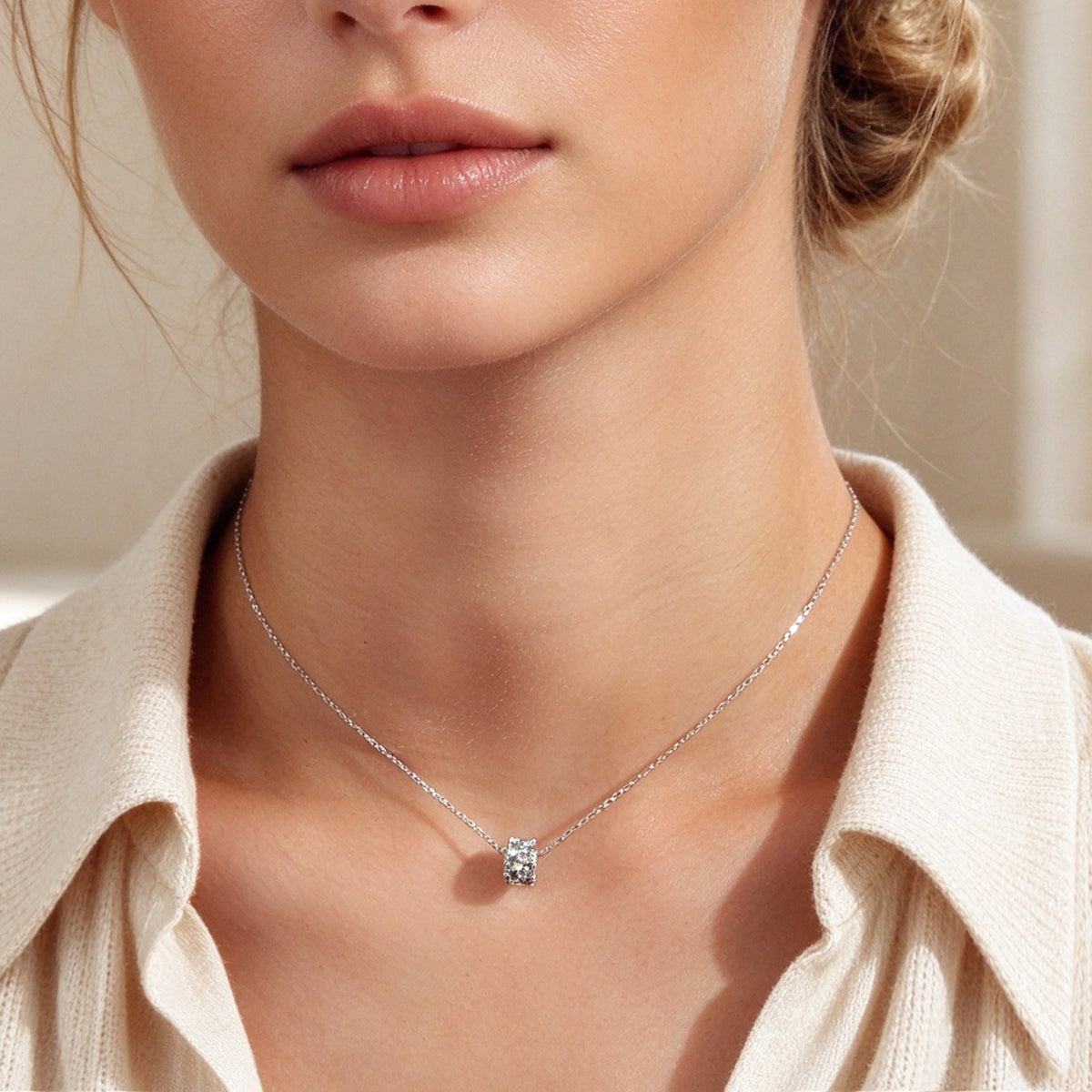Sparkling Geometric Pendant Necklace Simple Jewellery Birthday Anniversary Gift