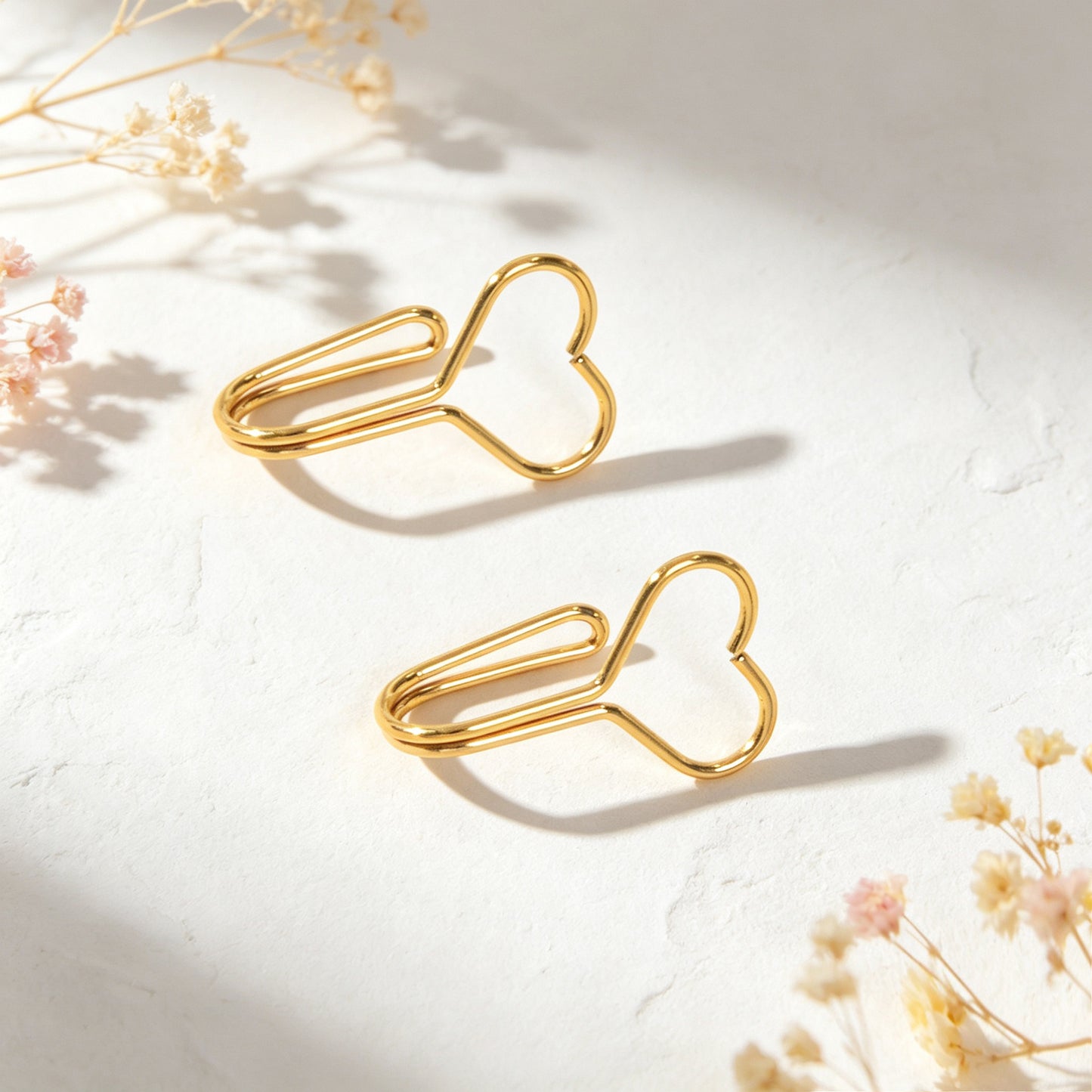 Hollow Heart Ear Cuff Non Piercing Gold Ear Clips Minimalist Cartilage Jewellery
