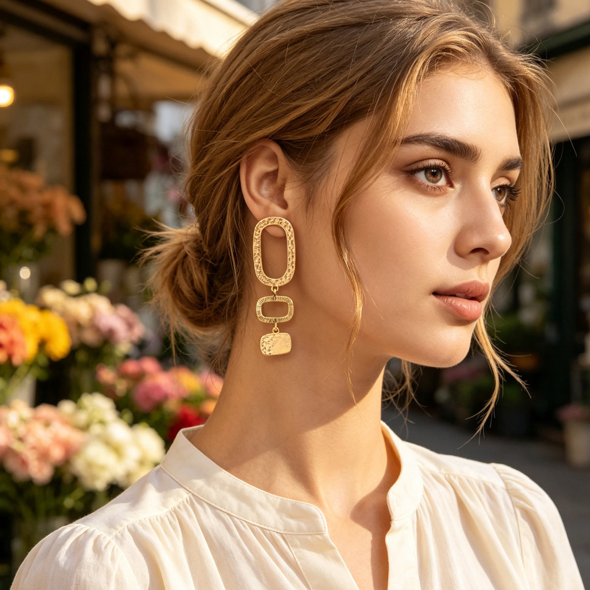 1 pair Basics Square Geometric Pendant Dangle Earrings Daily Officework Business Jewelry Accessories