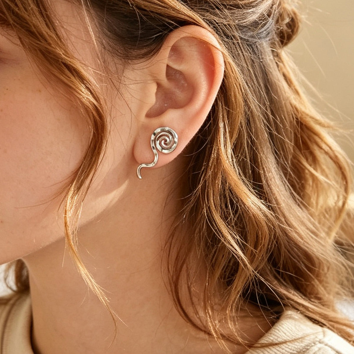 2pcs Personality Silver Music Note Ear Cuff No Piercing Minimal Spiral Cartilage Clips