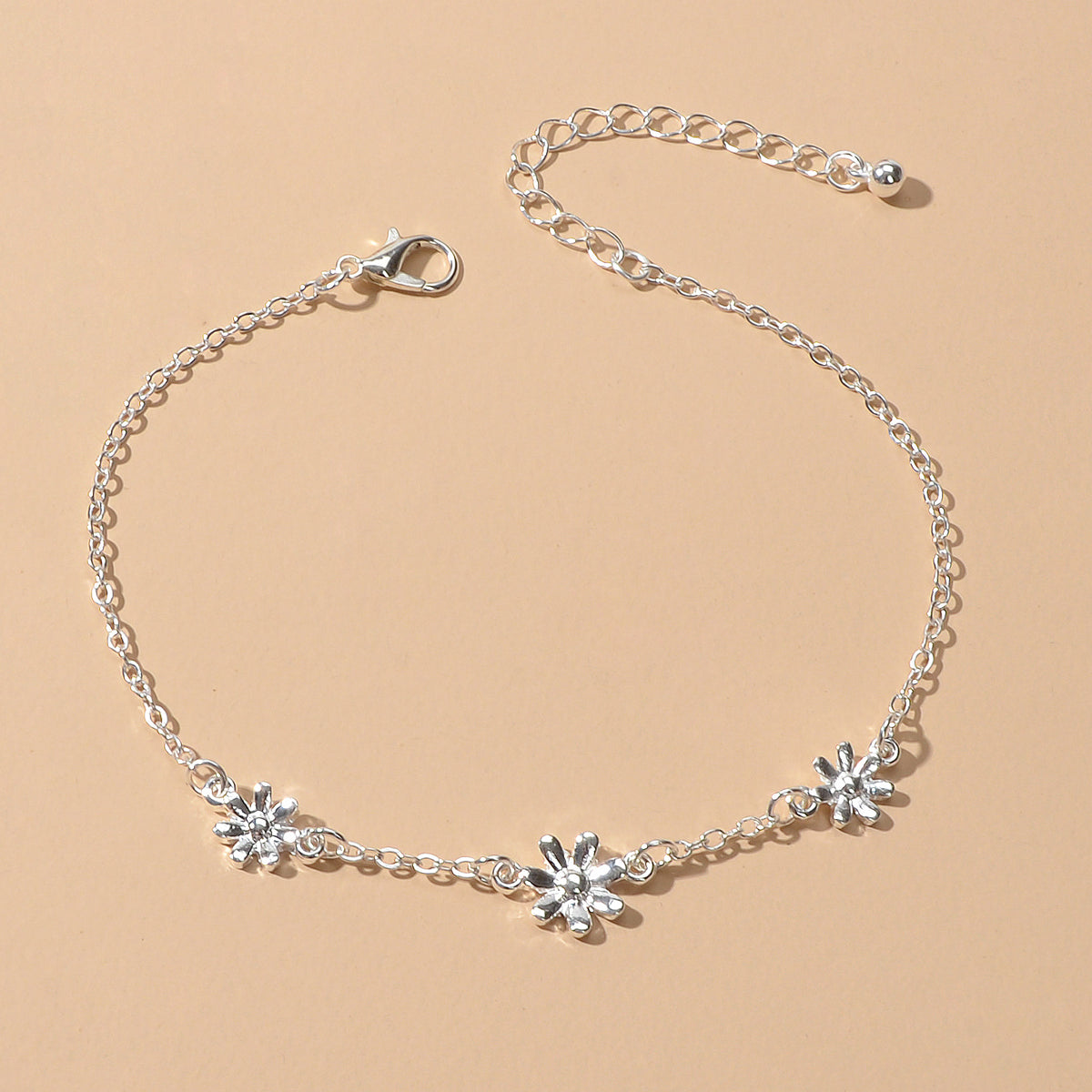 1 pc Gold Silver Flower Anklet Boho Chic Barefoot Sandals Foot Beach Jewellery