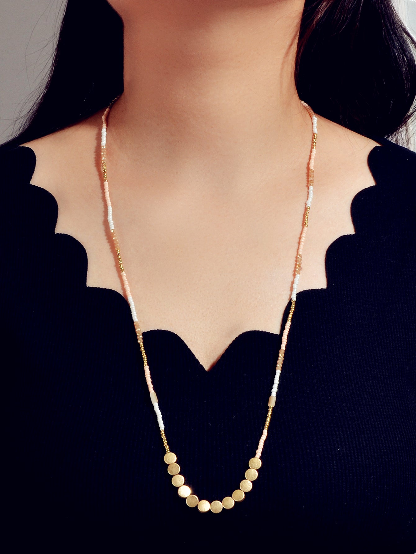 Bohemian Jewellery Ethnic Handmade Multi-colored Beads Charm Long Chain Necklace