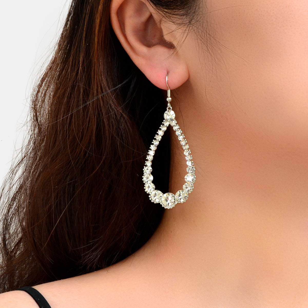 AU Local Black Water Drop Dangle Earrings Halloween Eardrop Jewelry Accessories